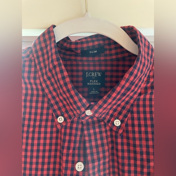 Jcrew Slim Fit Flex Washed Shirt, Large - Picture 2 of 2